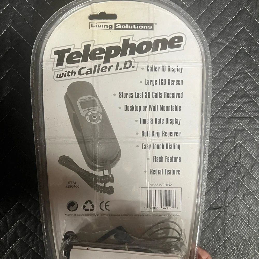 Black Corded Telephone with Caller ID